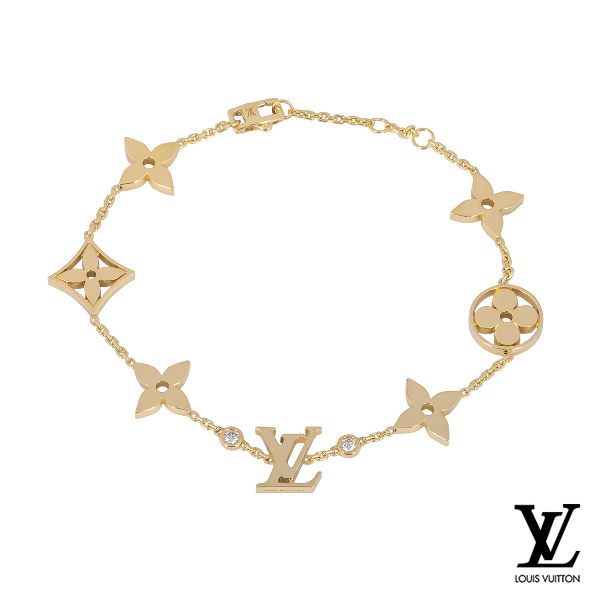 Louis Vuitton 18KT White Gold LV Monogram Bracelet – Van Rijk-sonthuy.vn